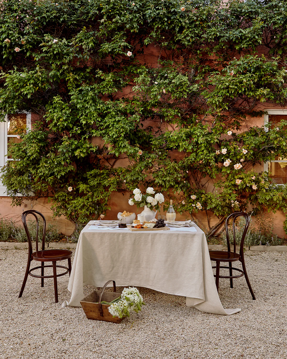 White 100% French Flax Linen Placemats (Set of Four) - Image 3