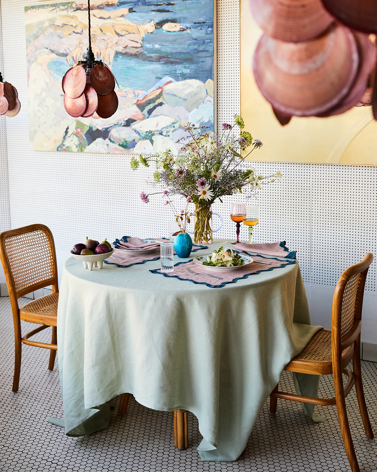 Sage 100% French Flax Linen Tablecloth - Image 2