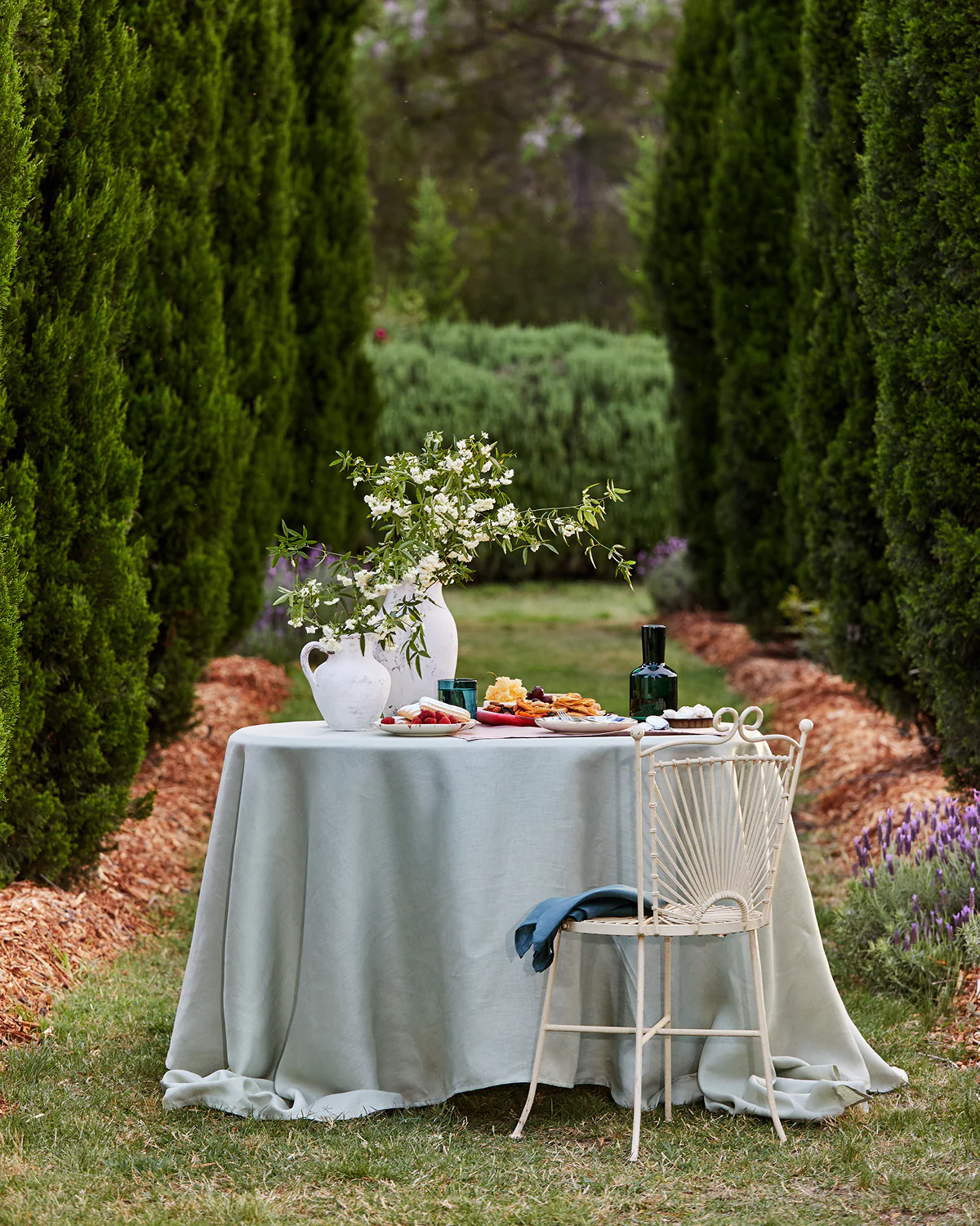 Sage 100% French Flax Linen Tablecloth - Image 4