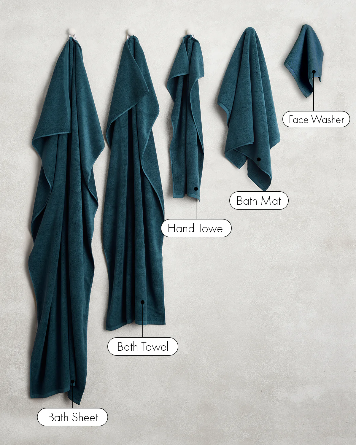 Aegean 100% Cotton Terry Bath Towels (Set of Two) - Image 5