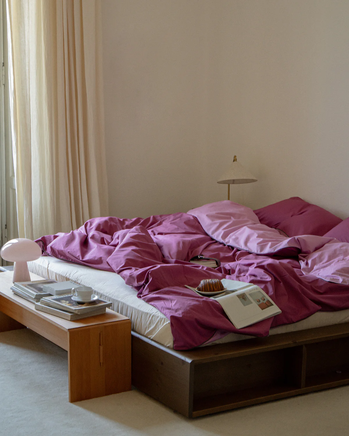 Berry, Bubblegum & Moss Piped 100% Organic Cotton Pillowcases (Set of Two) - Image 9