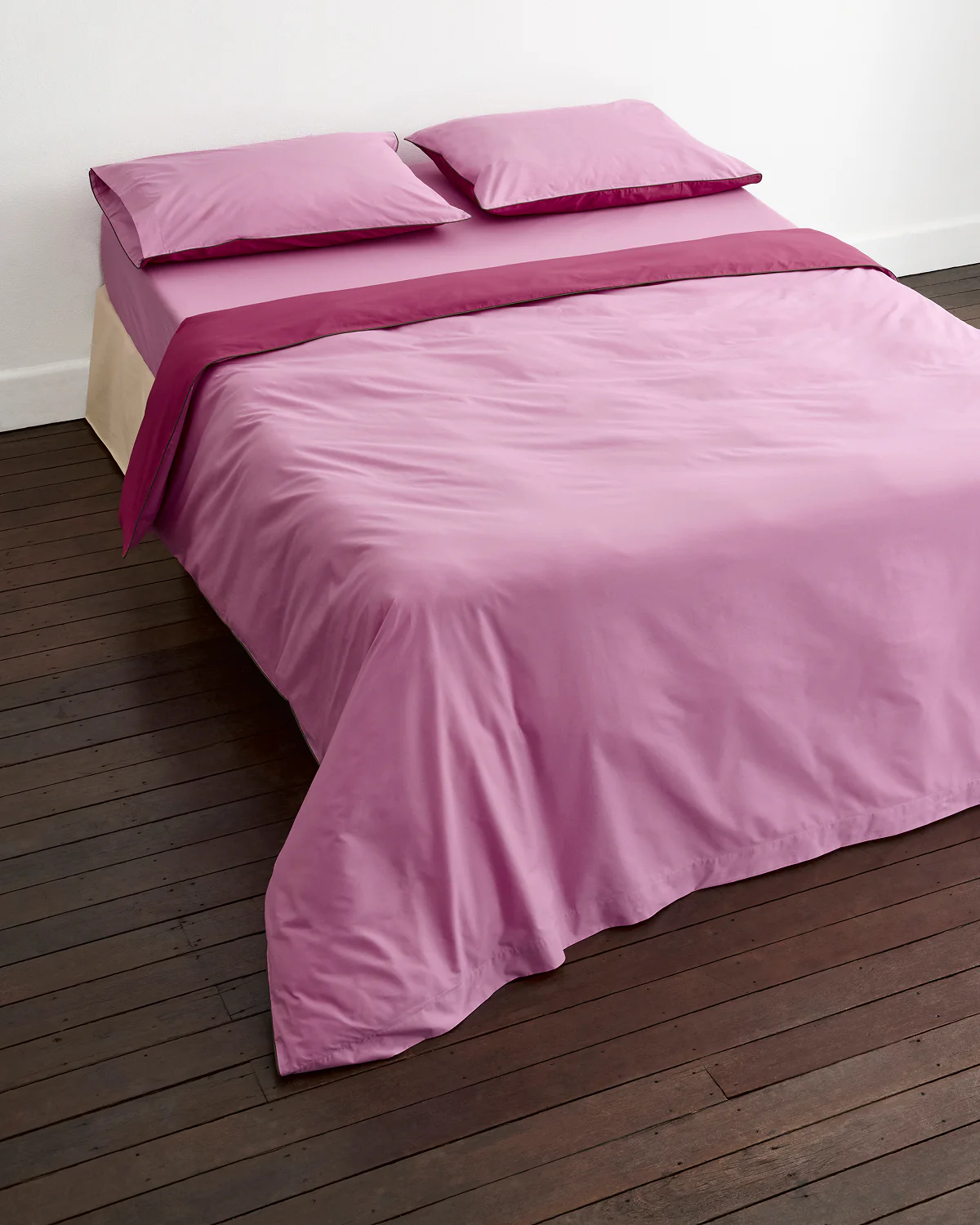 Berry, Bubblegum & Moss Piped 100% Organic Cotton Duvet Cover - Image 4