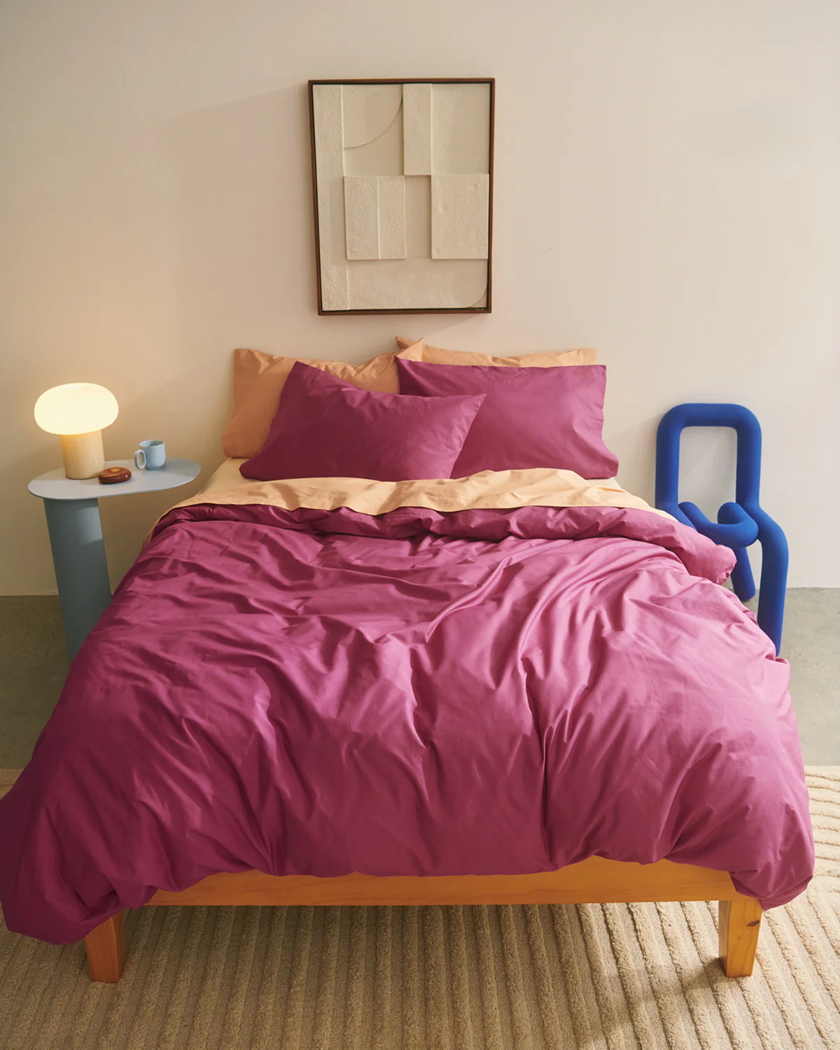 Berry 100% Organic Cotton Duvet Cover - Image 6