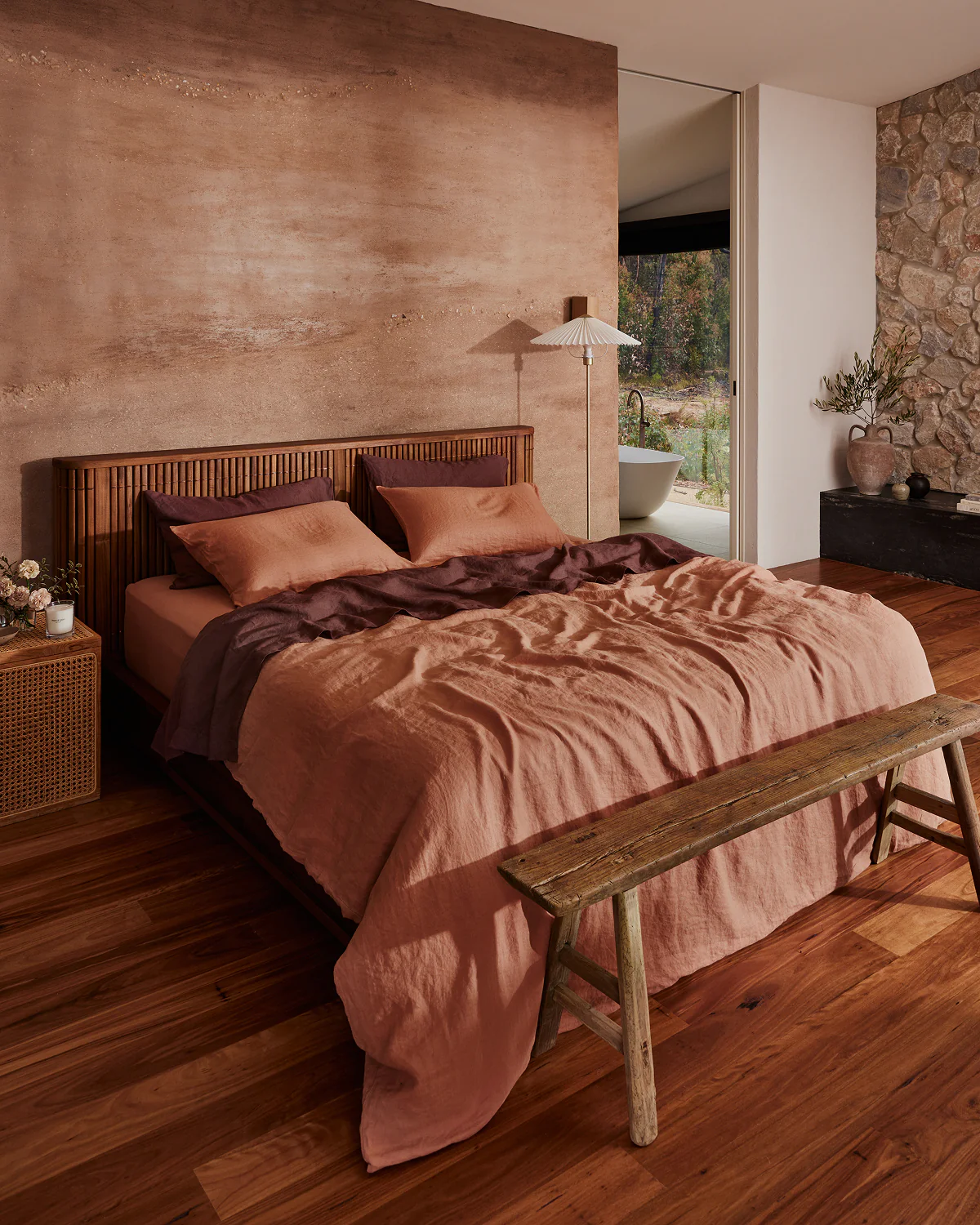 Cacao 100% French Flax Linen Sheet Set - Image 4