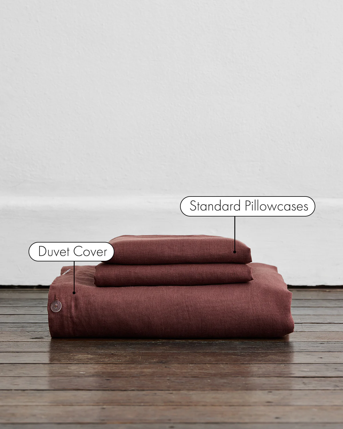 Cacao 100% French Flax Linen Duvet Cover Set - Image 2