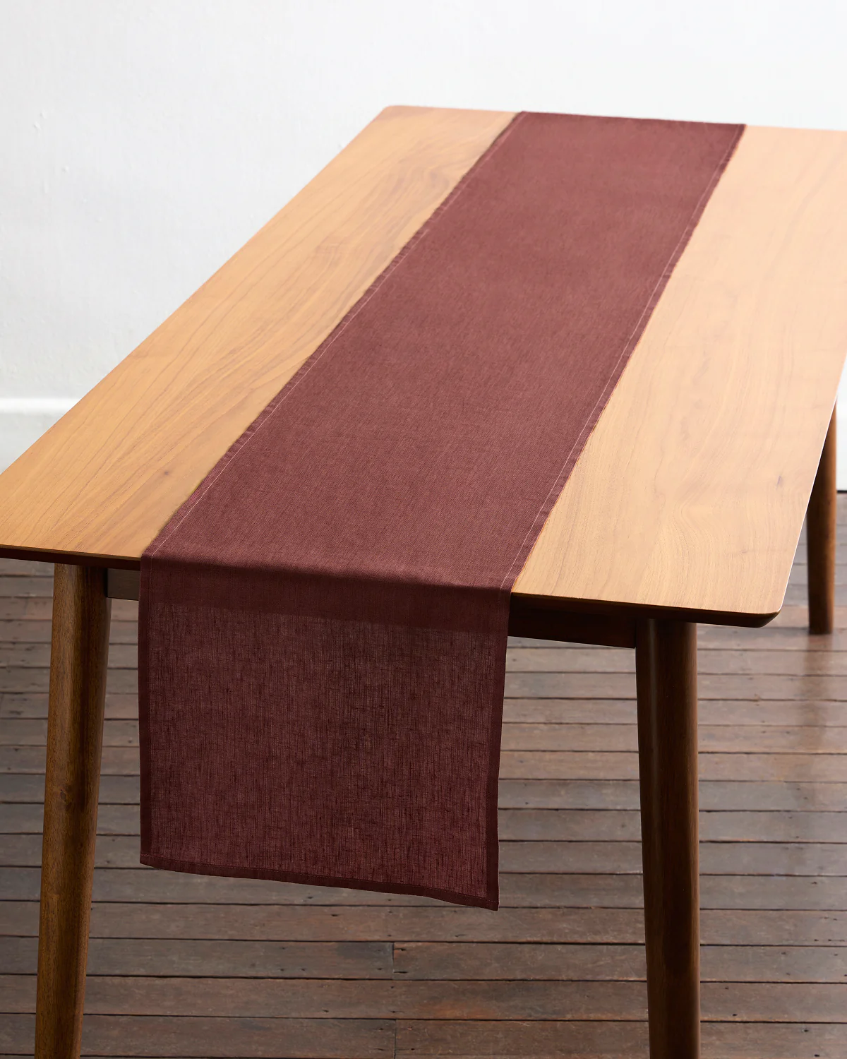 Cacao 100% French Flax Linen Table Runner - Image 5