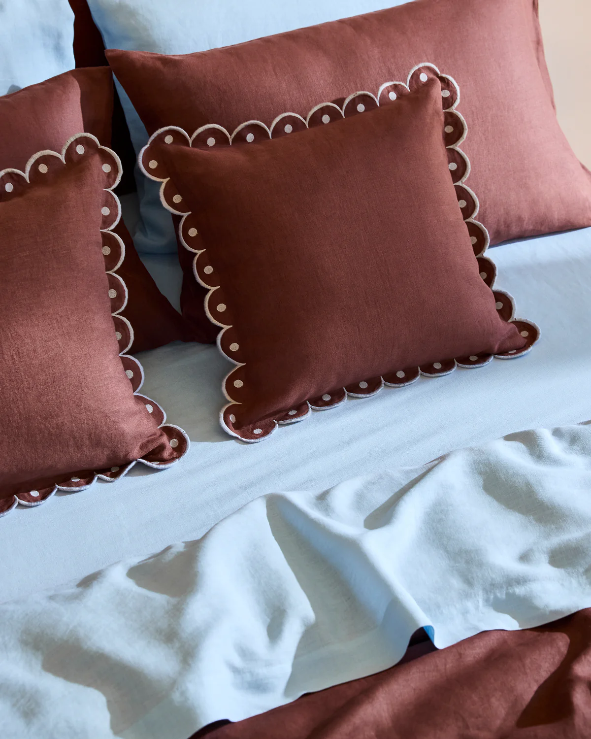 Cacao & Coast 100% French Flax Linen Arch Cushion Cover - Image 4