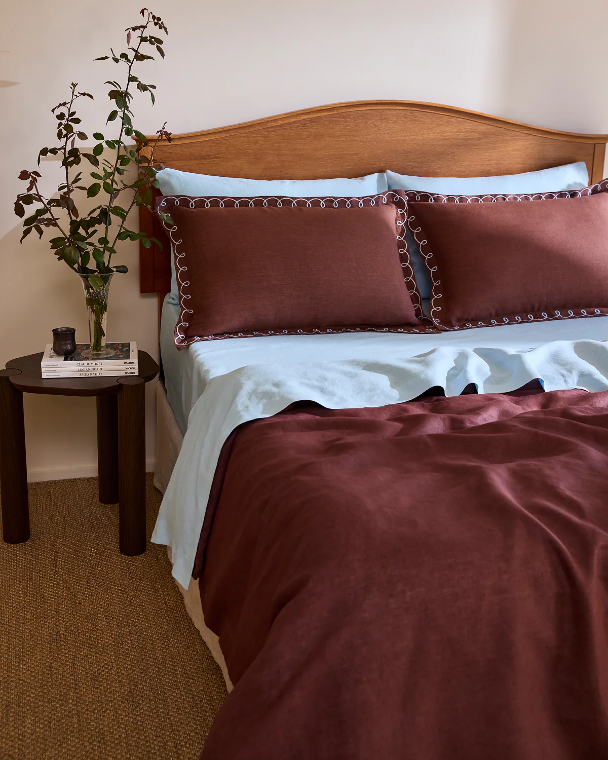 Cacao & Coast 100% French Flax Linen Swirl Pillowcases (Set of Two) - Image 3