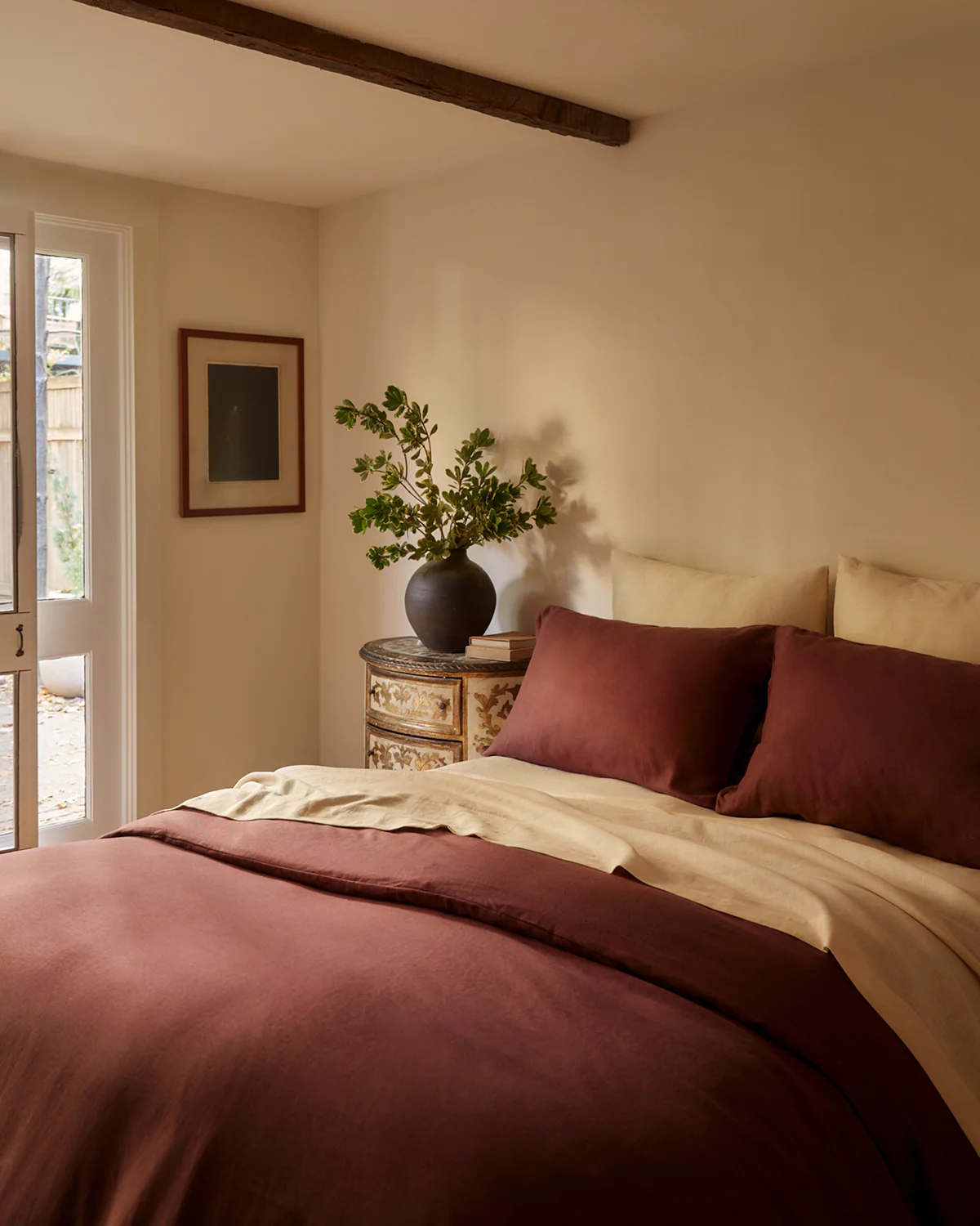 Cacao & Crème 100% French Flax Linen Bedding Bundle