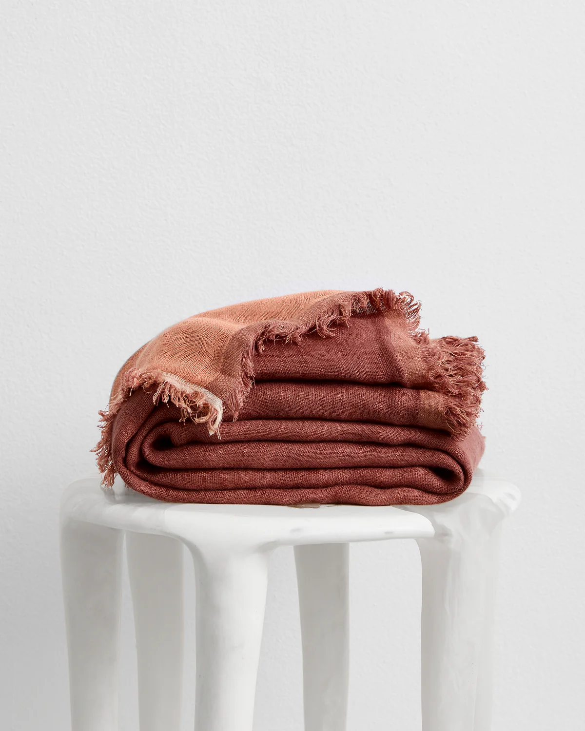 Cacao & Hazelnut 100% French Flax Linen Muslin Throw
