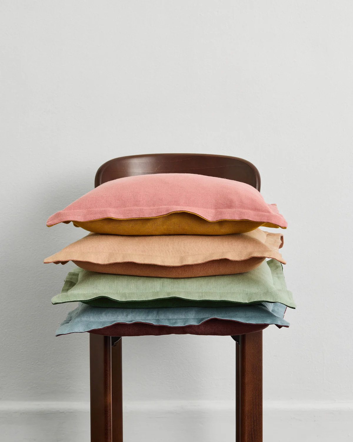 Cacao & Lagoon 100% French Flax Linen Cushion Cover - Image 4