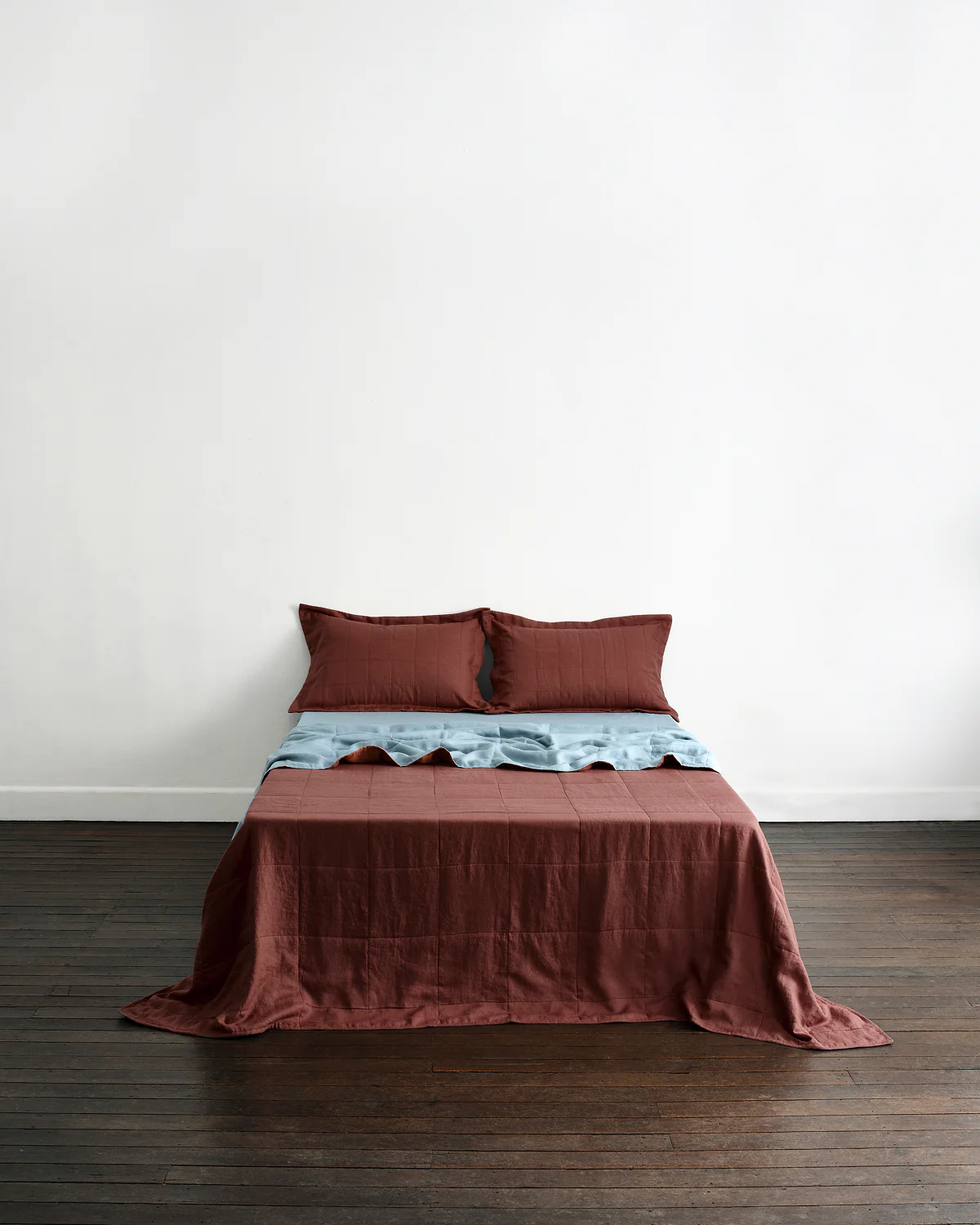 Cacao & Lagoon Two-Tone Quilt