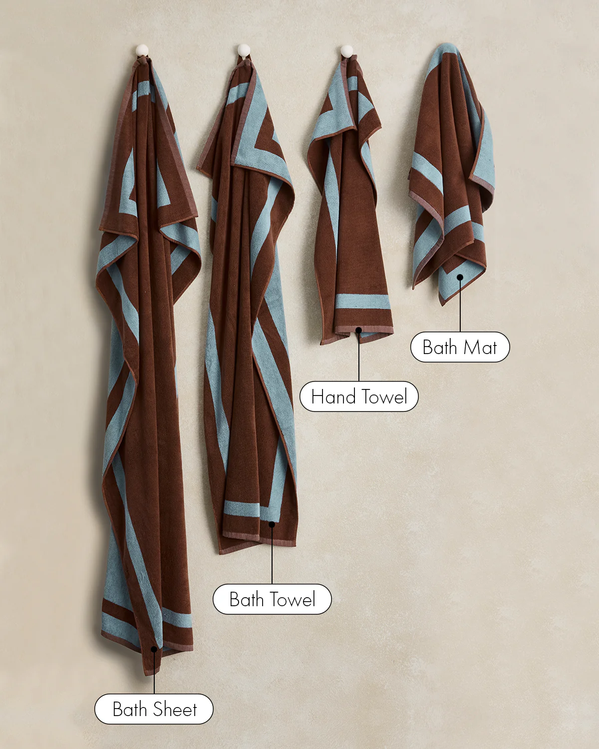 Cacao & Lagoon Two-Toned 100% Cotton Terry Bath Sheets (Set of Two) - Image 8
