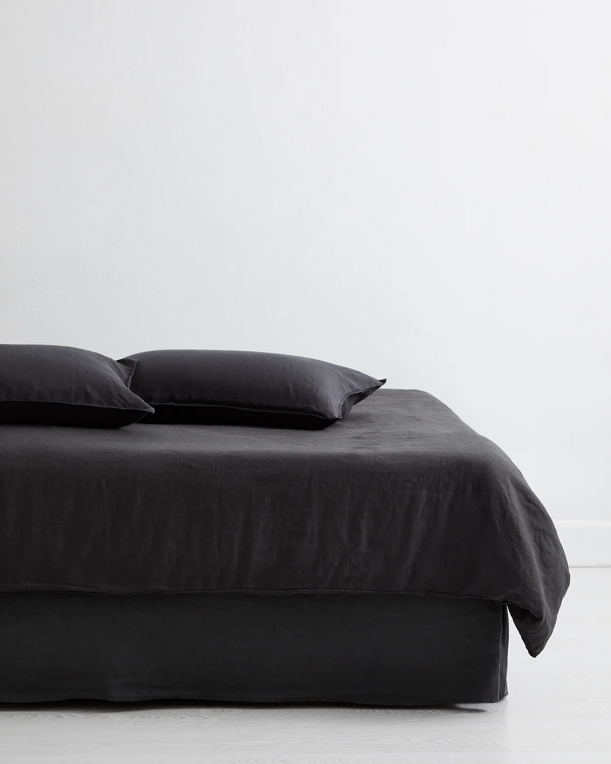 Charcoal 100% French Flax Linen Valance - Image 4