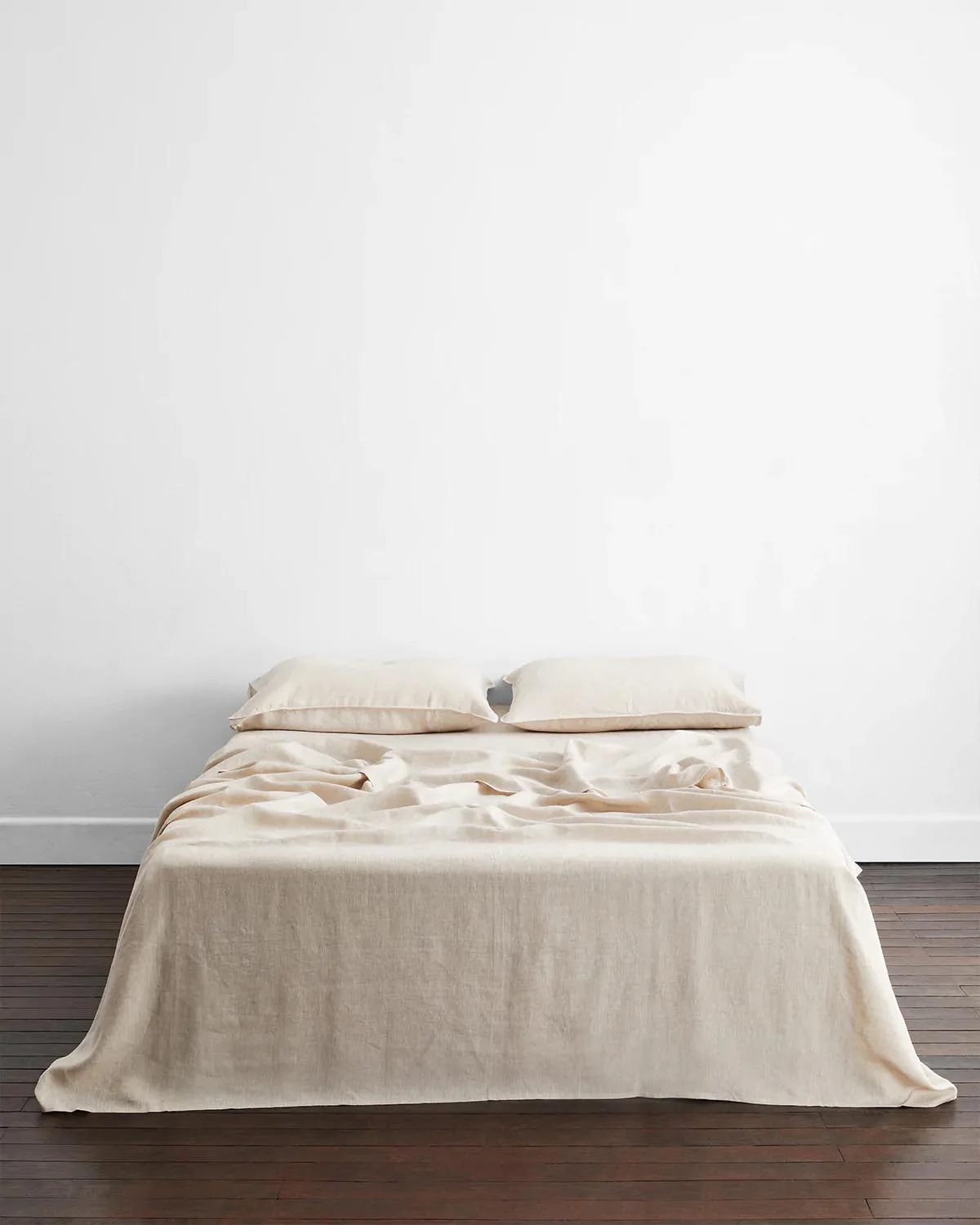 Charcoal & Oatmeal 100% French Flax Linen Bedding Bundle - Image 5