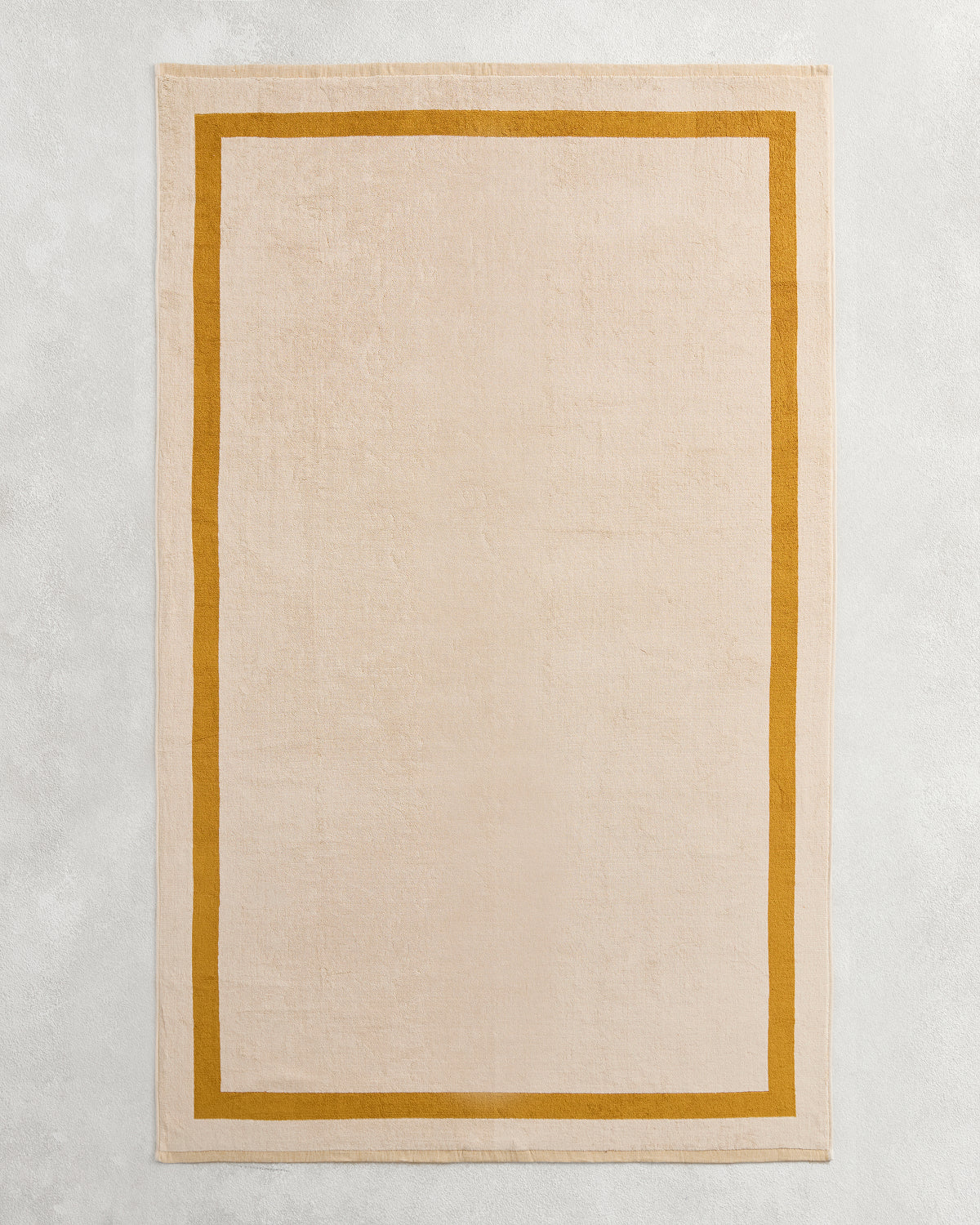 Crème & Turmeric Two-Toned 100% Cotton Terry Bath Sheet - Image 4