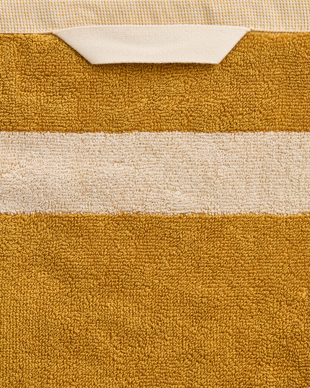 Crème & Turmeric Two-Toned 100% Cotton Terry Bath Sheet - Image 6