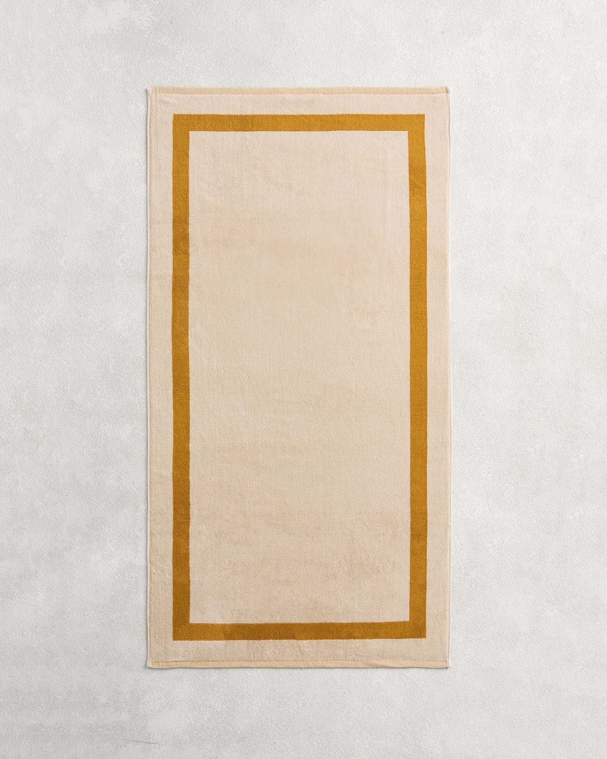 Crème & Turmeric Two-Toned 100% Cotton Terry Bath Towel - Image 4