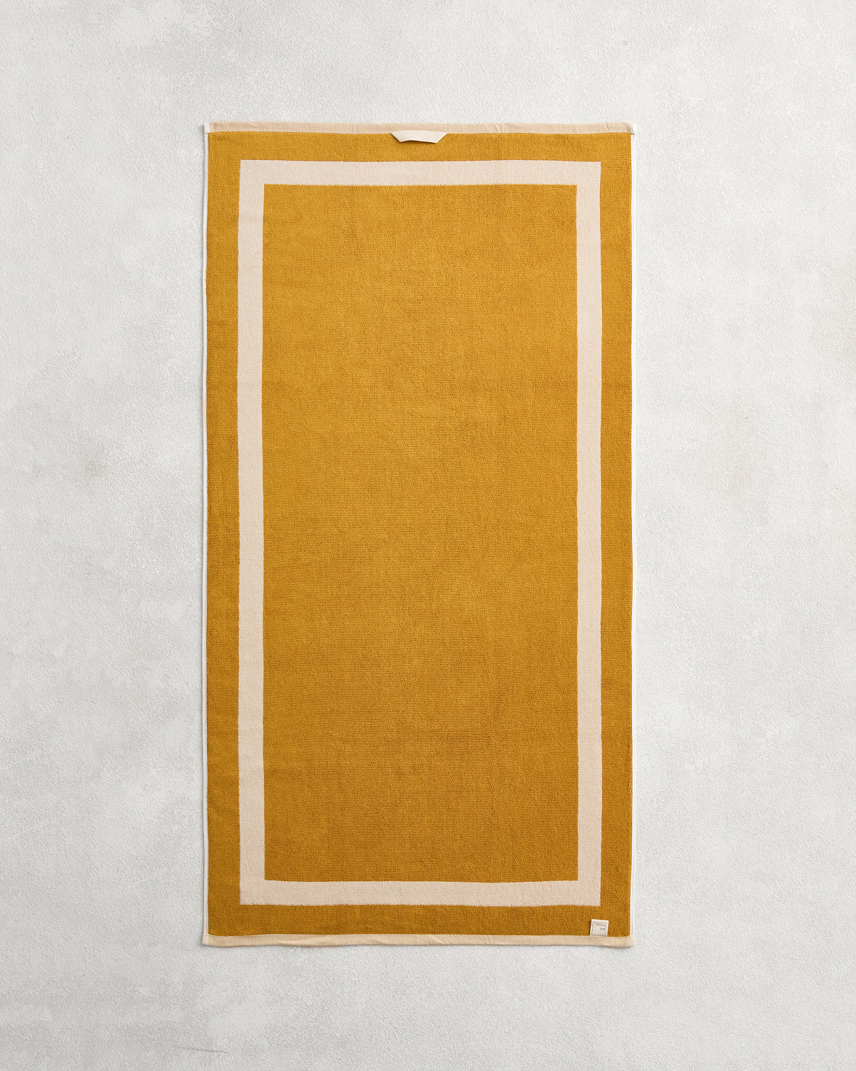 Crème & Turmeric Two-Toned 100% Cotton Terry Bath Towel - Image 5
