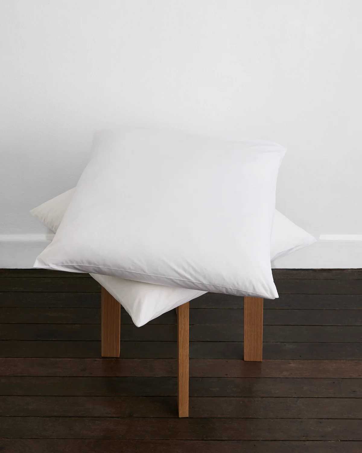 Crisp White 100% Organic Cotton European Pillowcases (Set of Two)
