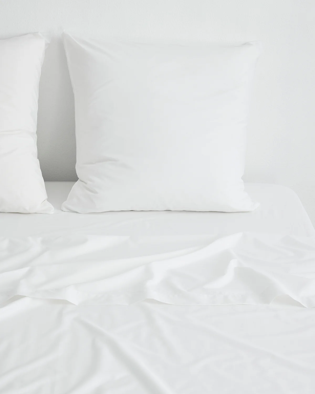 Crisp White 100% Organic Cotton European Pillowcases (Set of Two) - Image 2