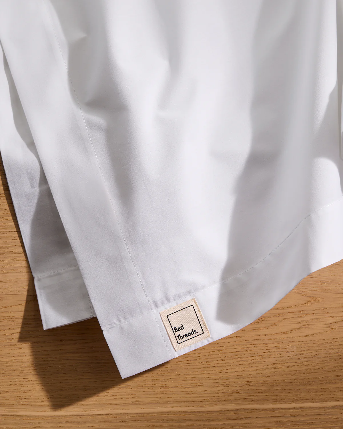 Crisp White 100% Organic Cotton Flat Sheet - Image 2
