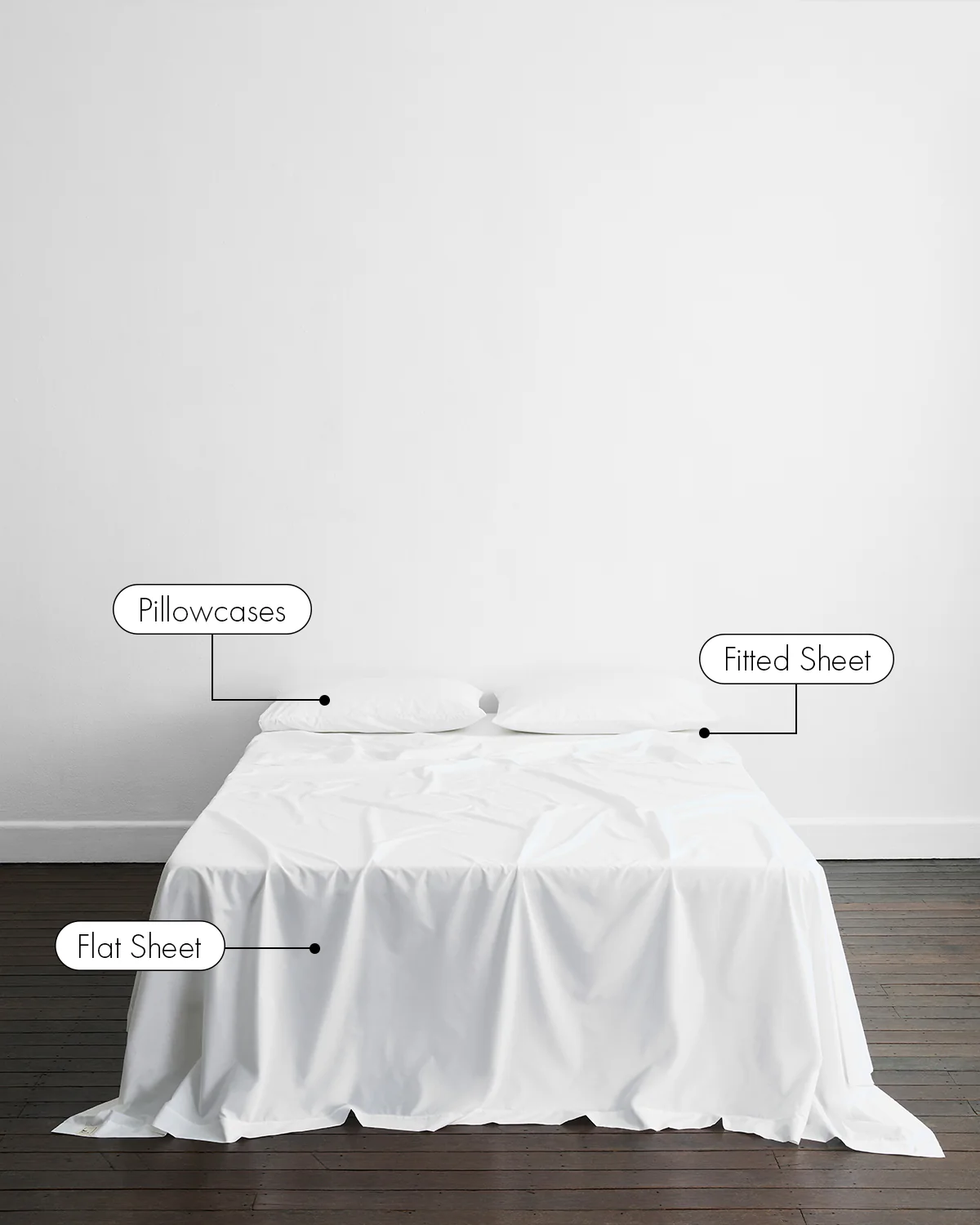 Crisp White 100% Organic Cotton Sheet Set - Image 2