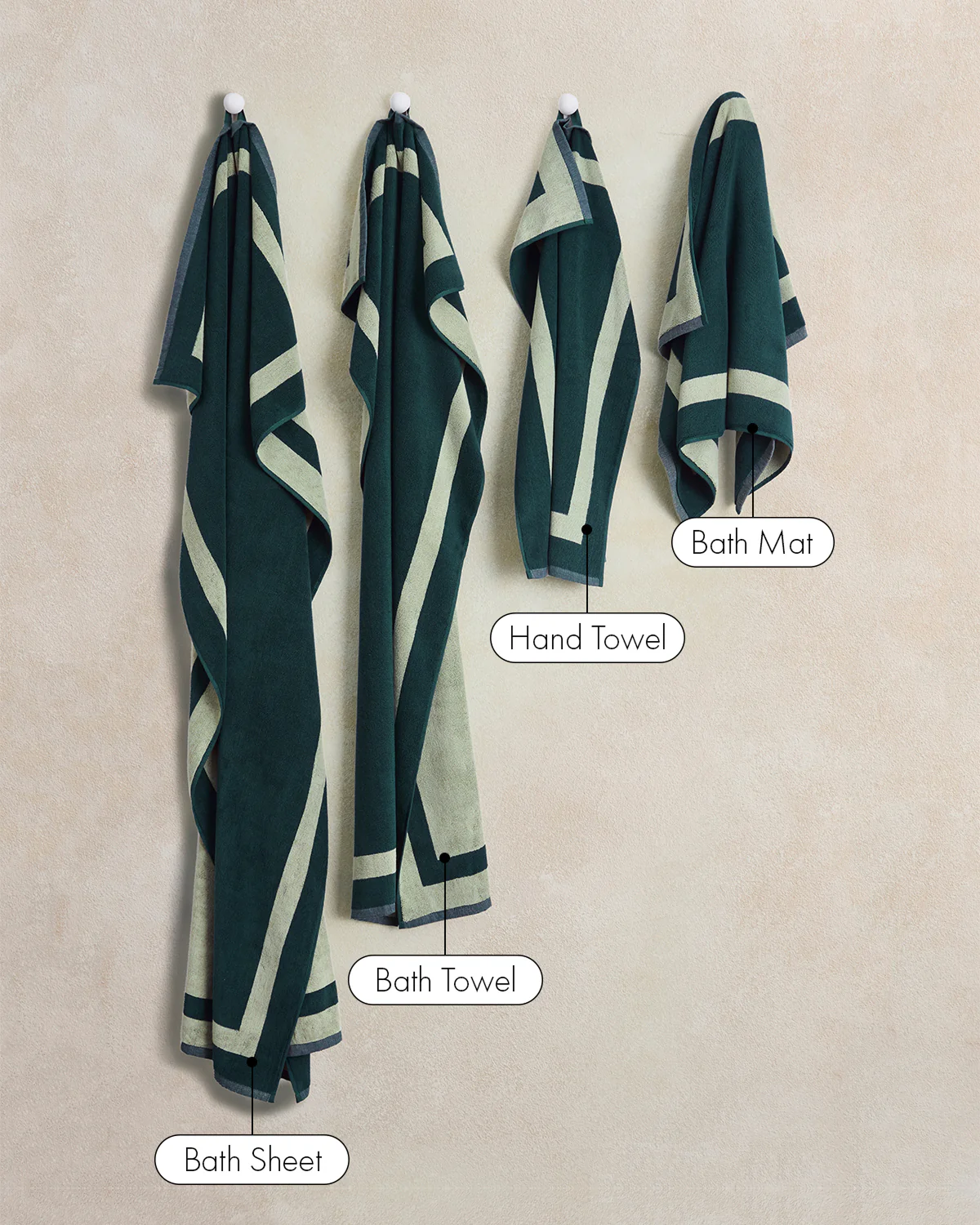 Forest & Sage Two-Toned 100% Cotton Terry Bath Sheet - Image 7
