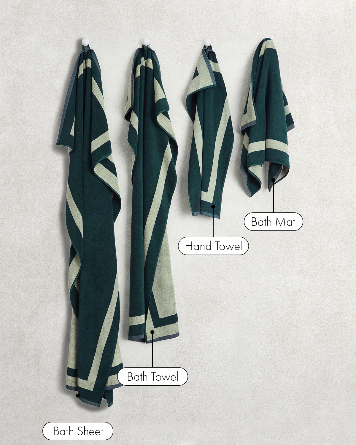 Forest & Sage Two-Toned 100% Cotton Terry Bath Towel - Image 7