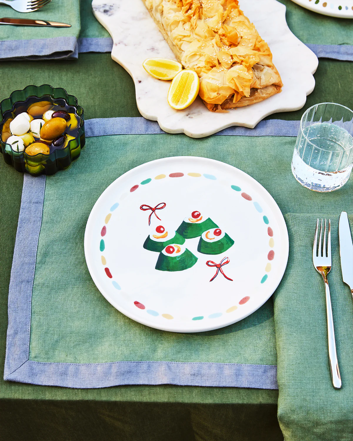 Idda Studio x Bed Threads 'Cassatta' Ceramic Dinner Plate - Image 3