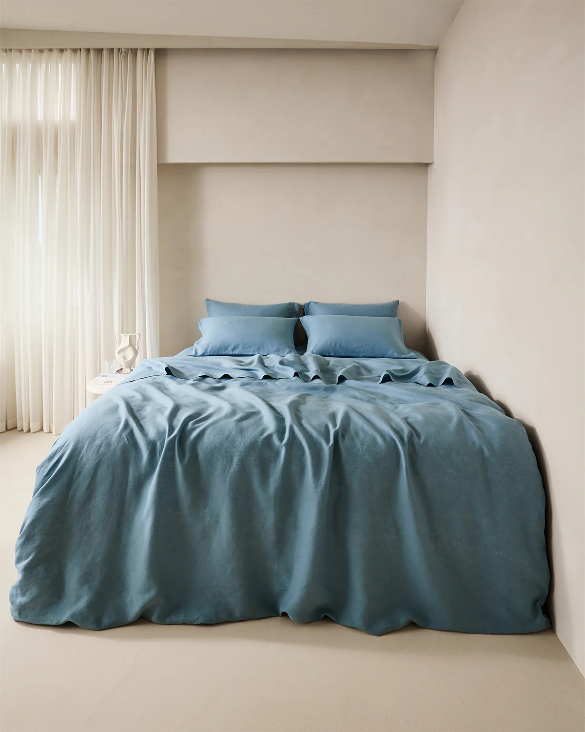 Lagoon 100% French Flax Linen Pillowcases (Set of Two) - Image 4