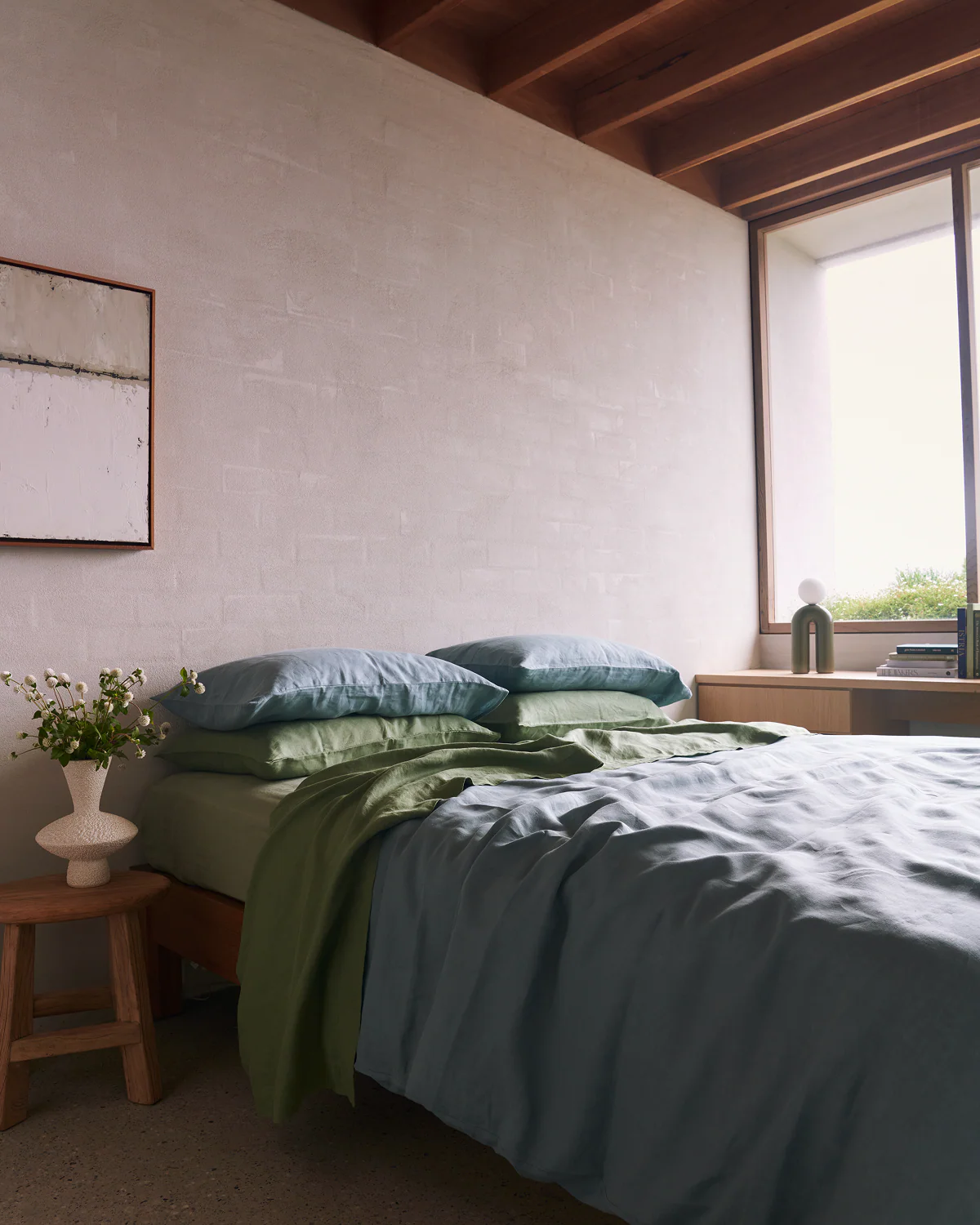 Lagoon 100% French Flax Linen Bedding Set - Image 8