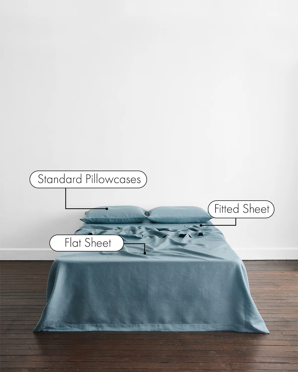 Lagoon 100% French Flax Linen Sheet Set - Image 2