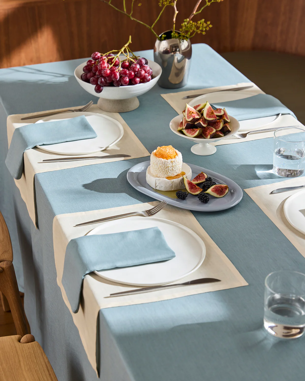 Lagoon 100% French Flax Linen Tablecloth - Image 3