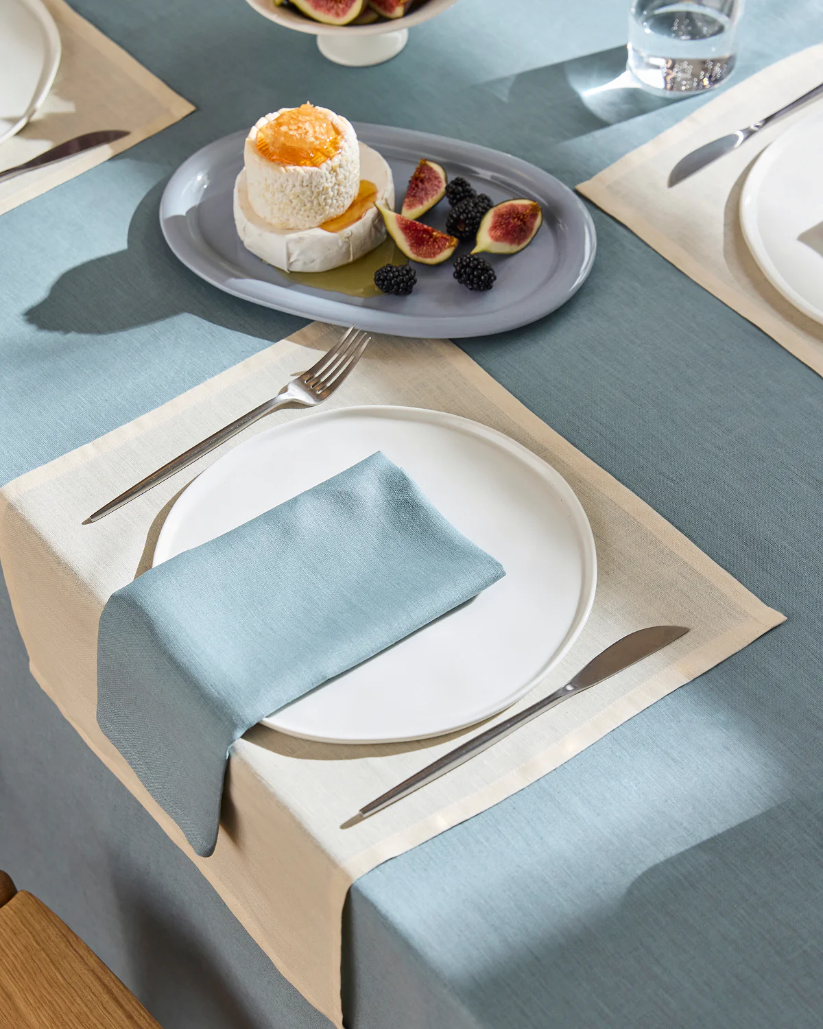 Lagoon 100% French Flax Linen Tablecloth - Image 4