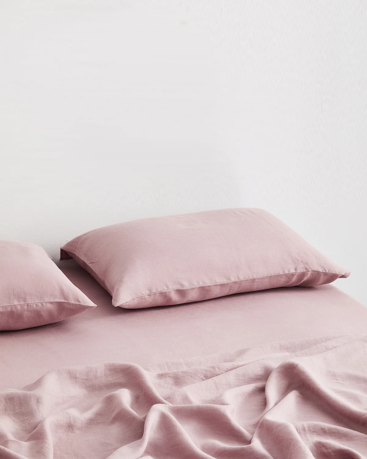 Lavender 100% French Flax Linen Fitted Sheet Set - Image 3