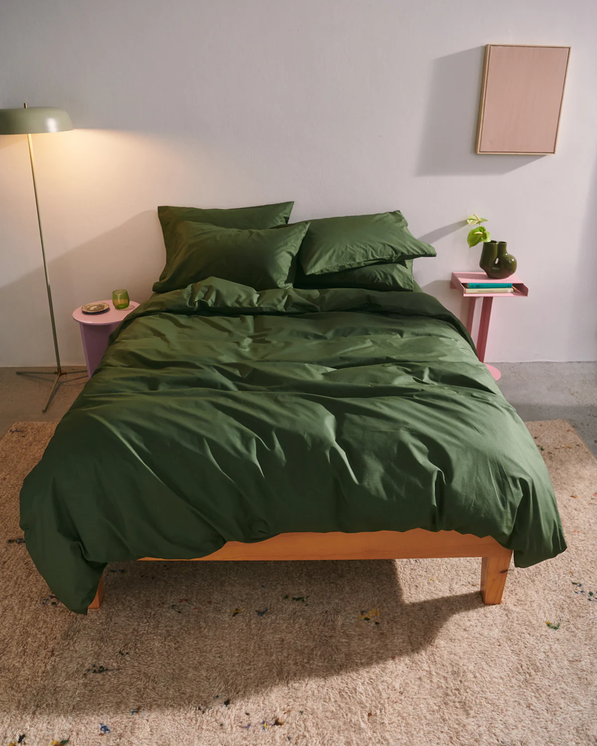 Moss 100% Organic Cotton Duvet Cover Set - Image 6
