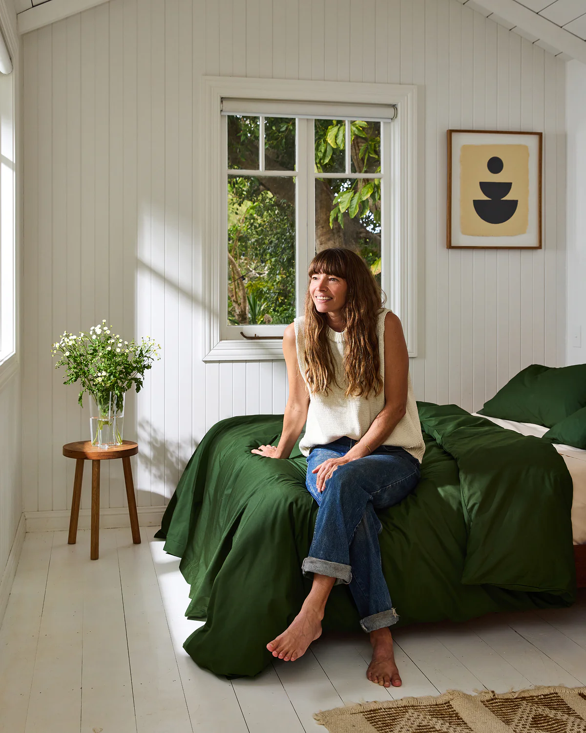 Moss 100% Organic Cotton Duvet Cover Set - Image 7