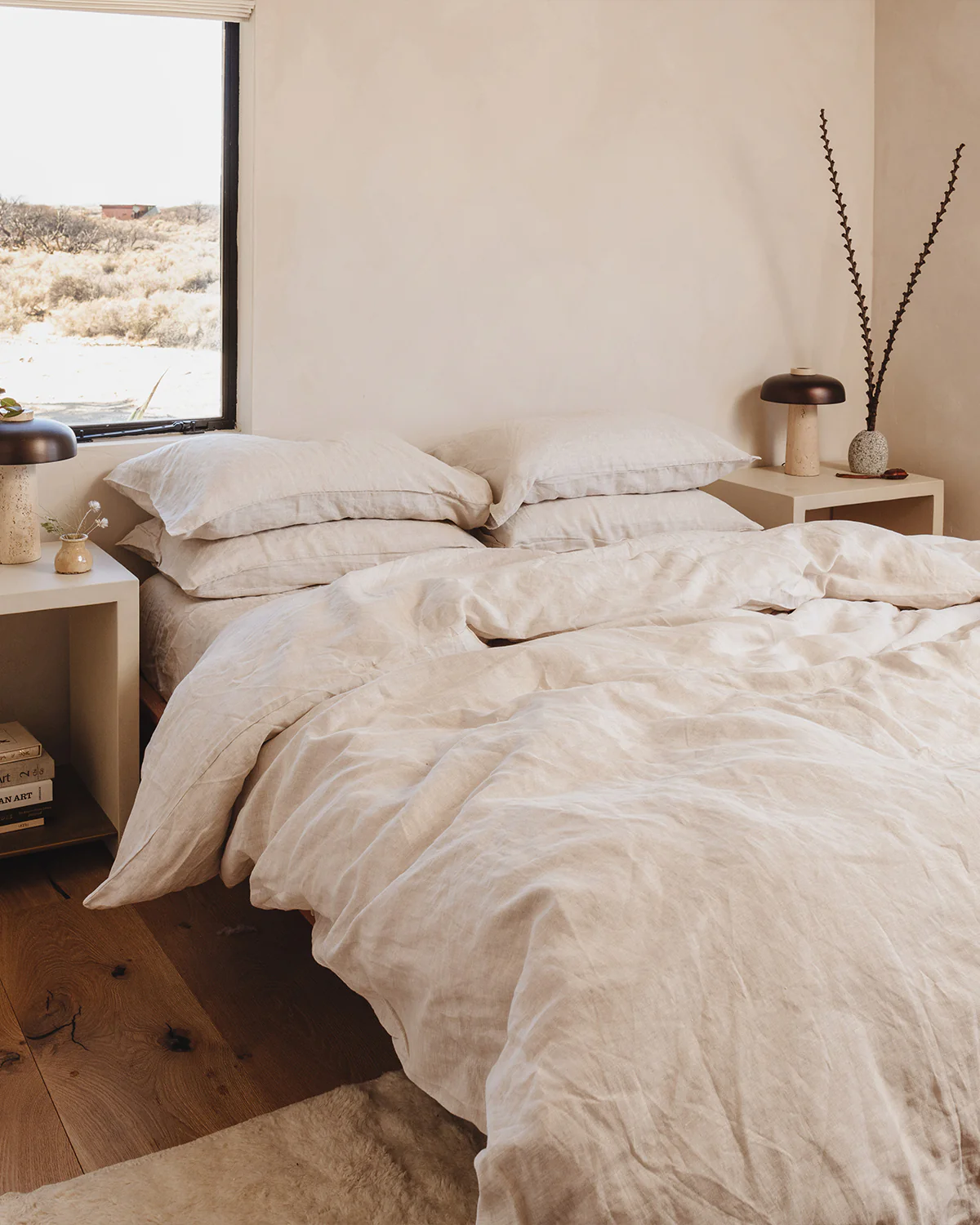 Oatmeal 100% French Flax Linen Duvet Cover - Image 5