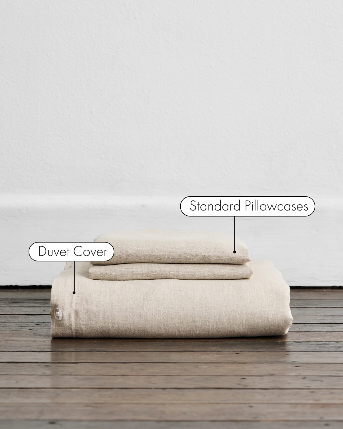 Oatmeal 100% French Flax Linen Duvet Cover Set - Image 2