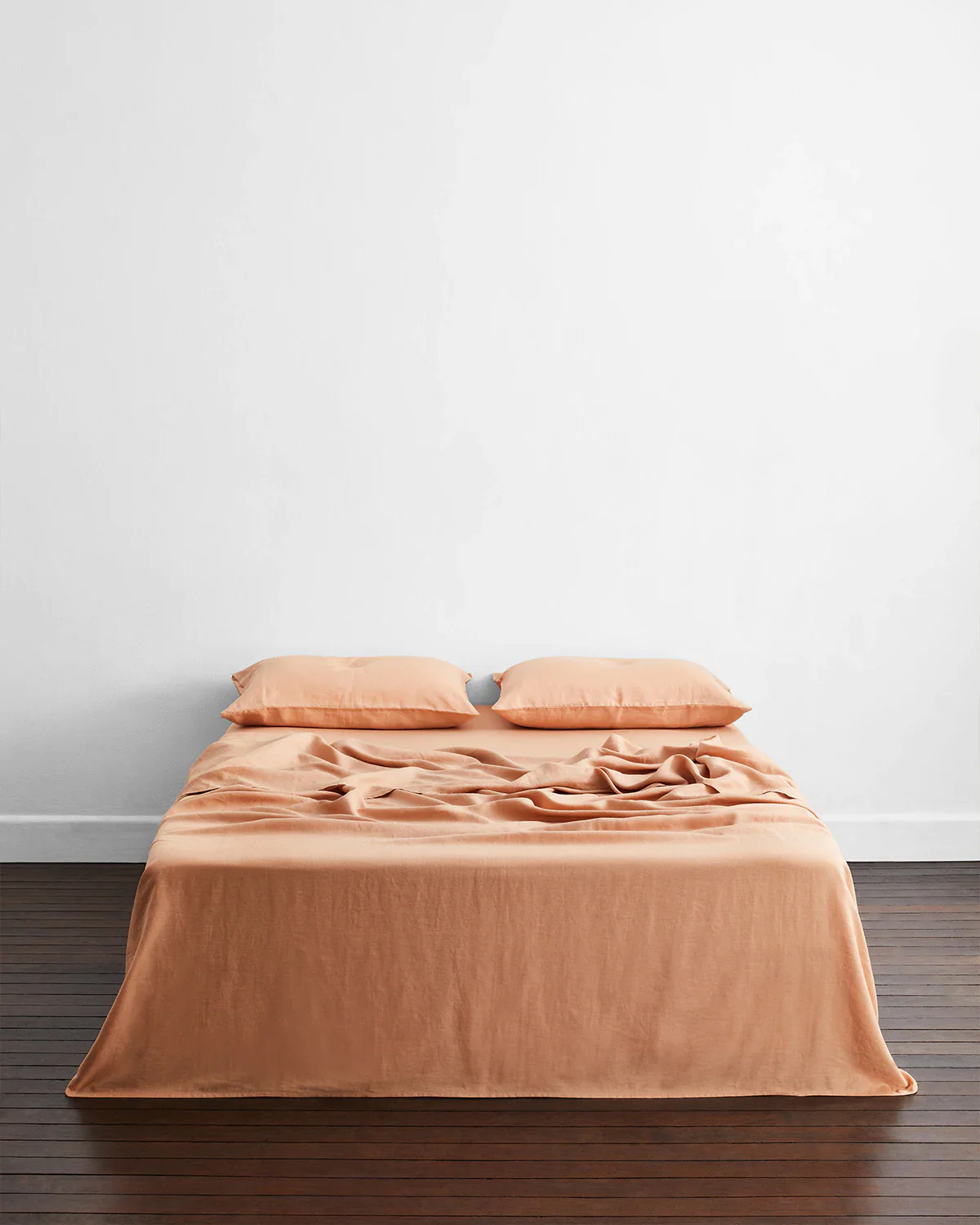 Oatmeal & Terracotta 100% French Flax Linen Bedding Bundle - Image 4