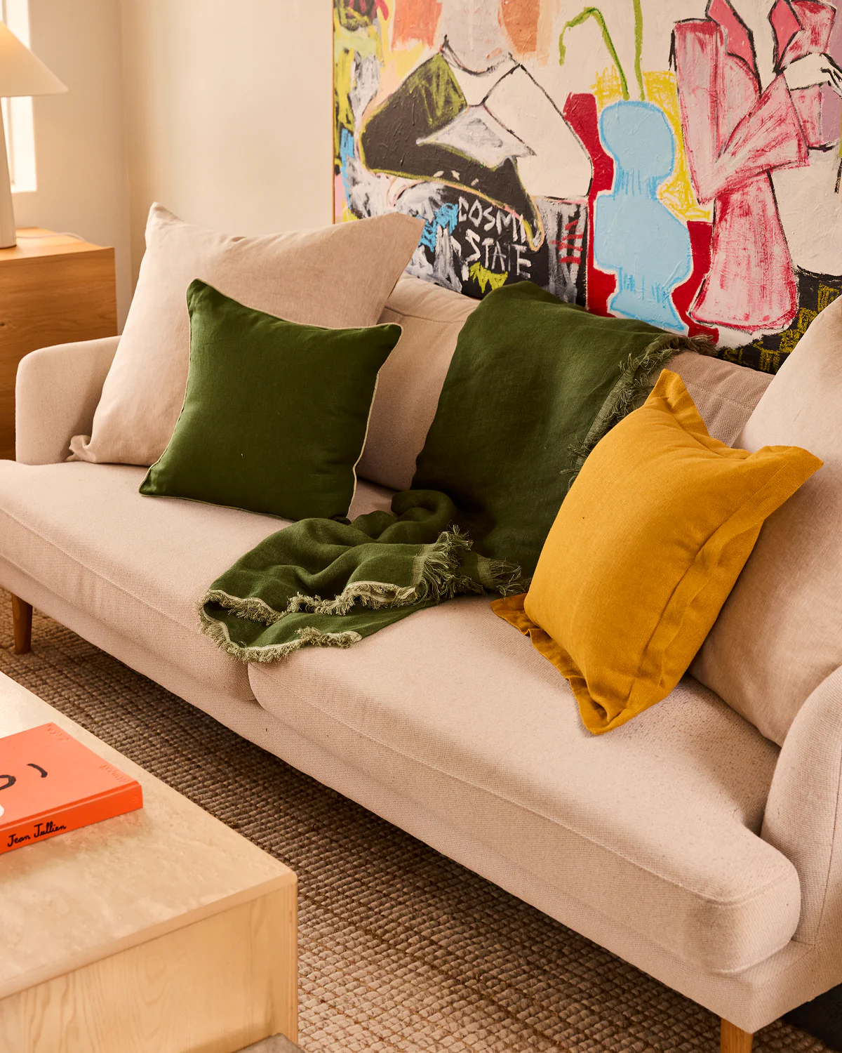Turmeric 100% French Flax Linen Cushion Cover - Image 6