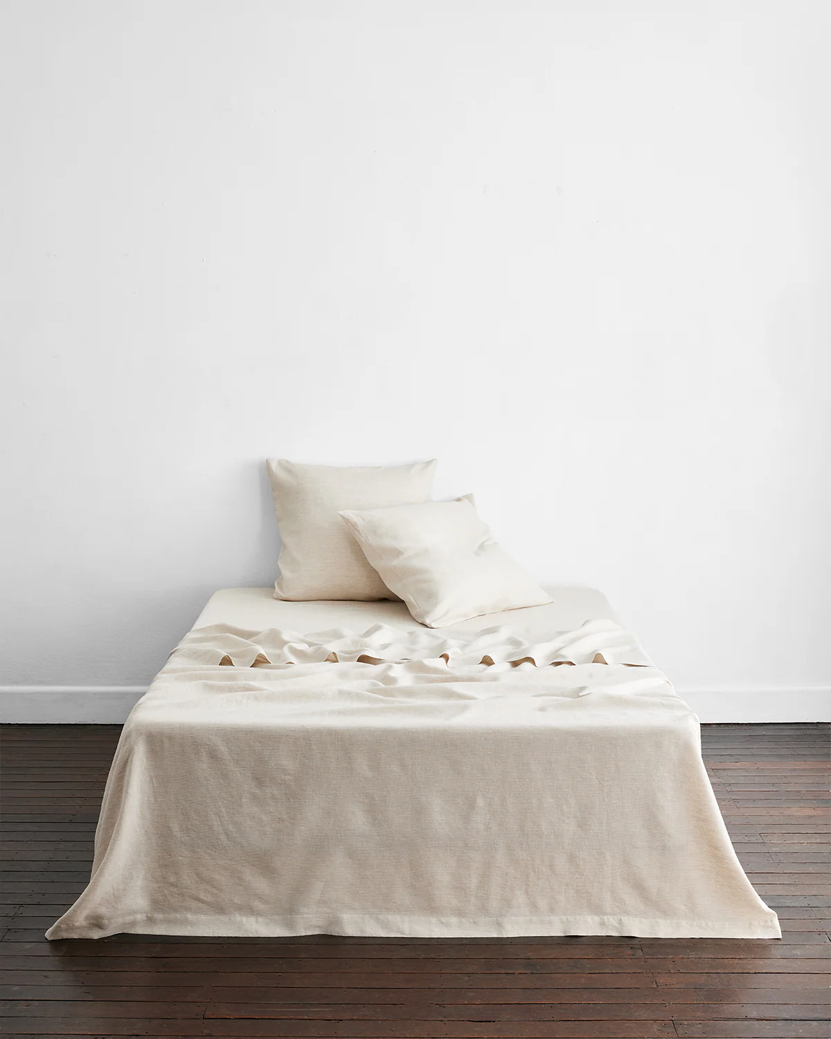 Oatmeal & White Stripe 100% French Flax Linen European Pillowcases (Set of Two) - Image 3