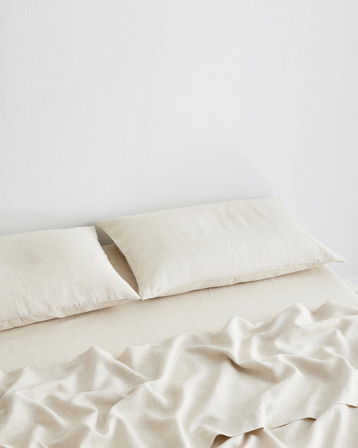 Oatmeal & White Stripe 100% French Flax Linen Fitted Sheet - Image 3