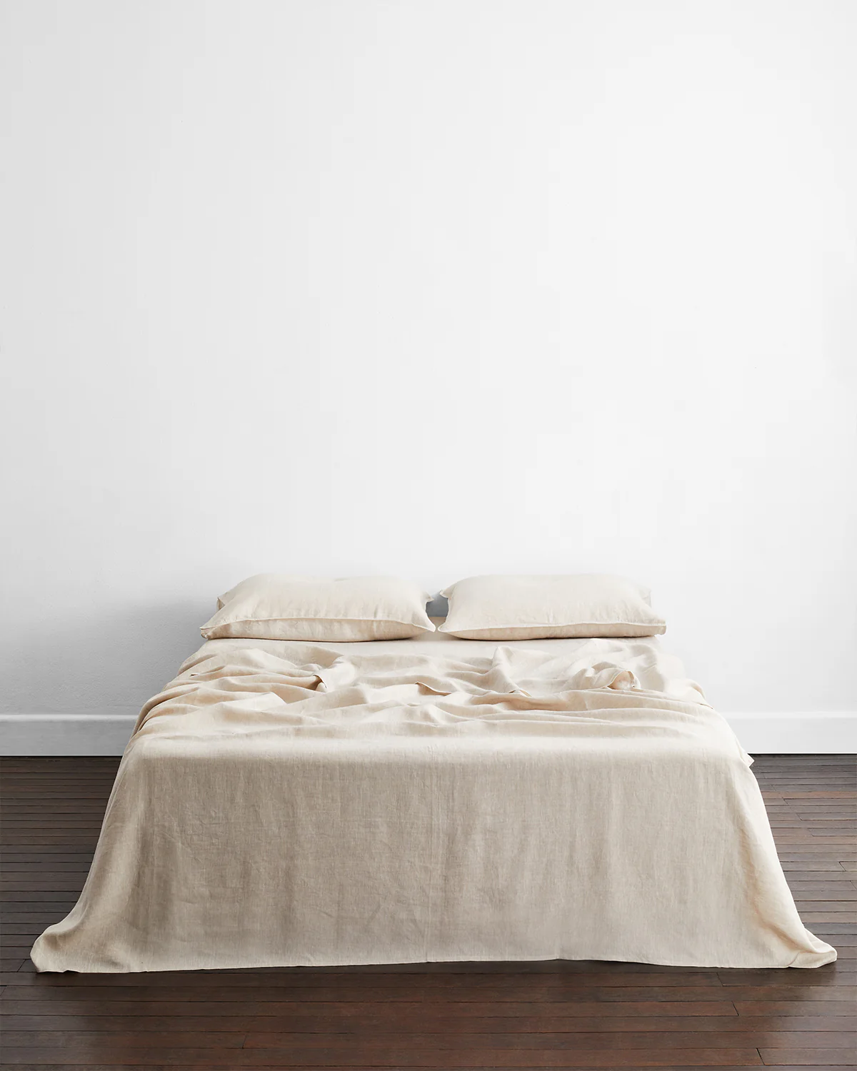 Oatmeal & White Stripe 100% French Flax Linen King Pillowcases (Set of Two) - Image 2