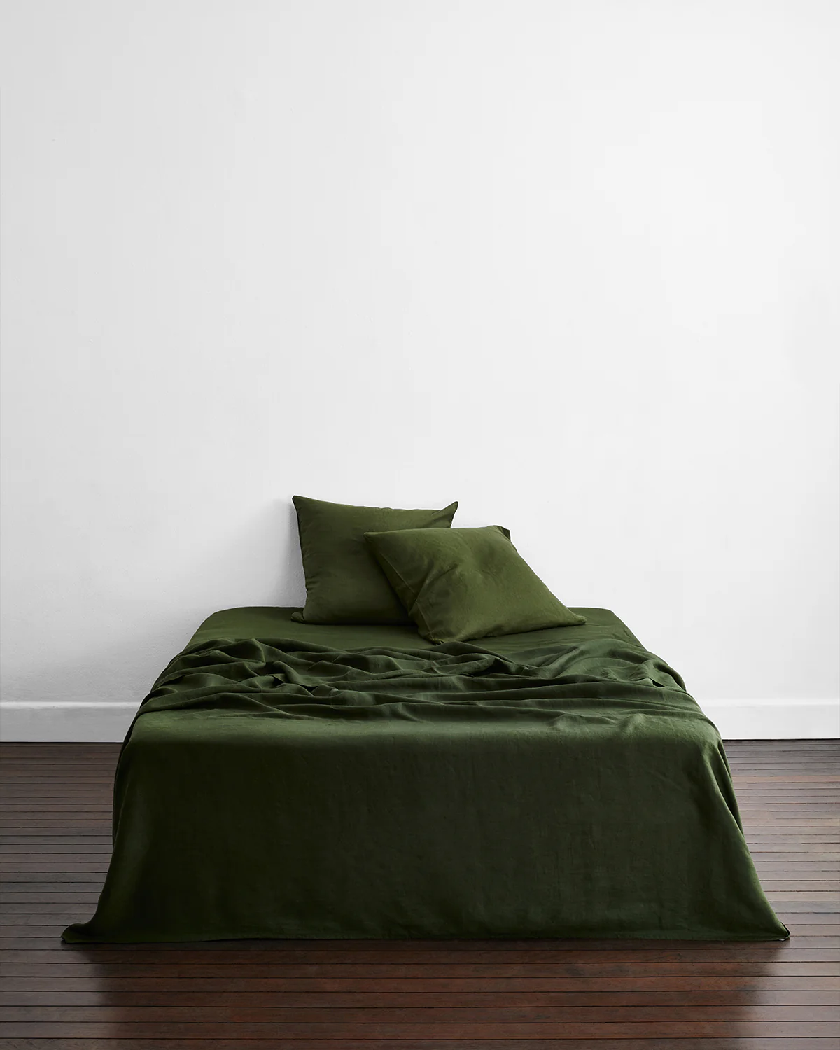 Olive 100% French Flax Linen European Pillowcases (Set of Two) - Image 3