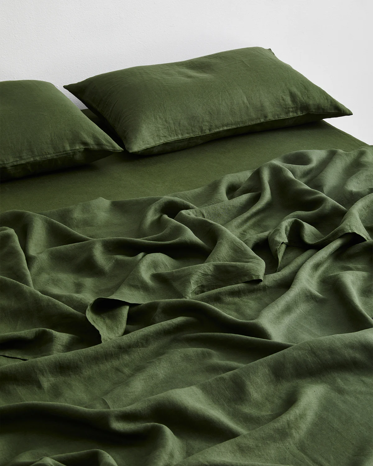 Olive 100% French Flax Linen Sheet Set - Image 3