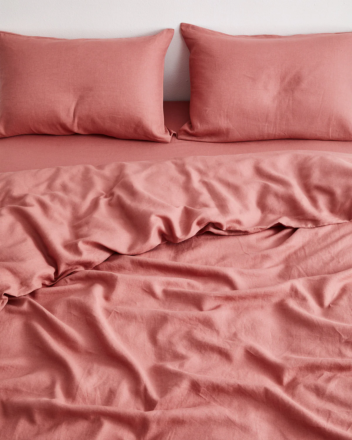 Pink Clay 100% French Flax Linen Duvet Cover - Image 3