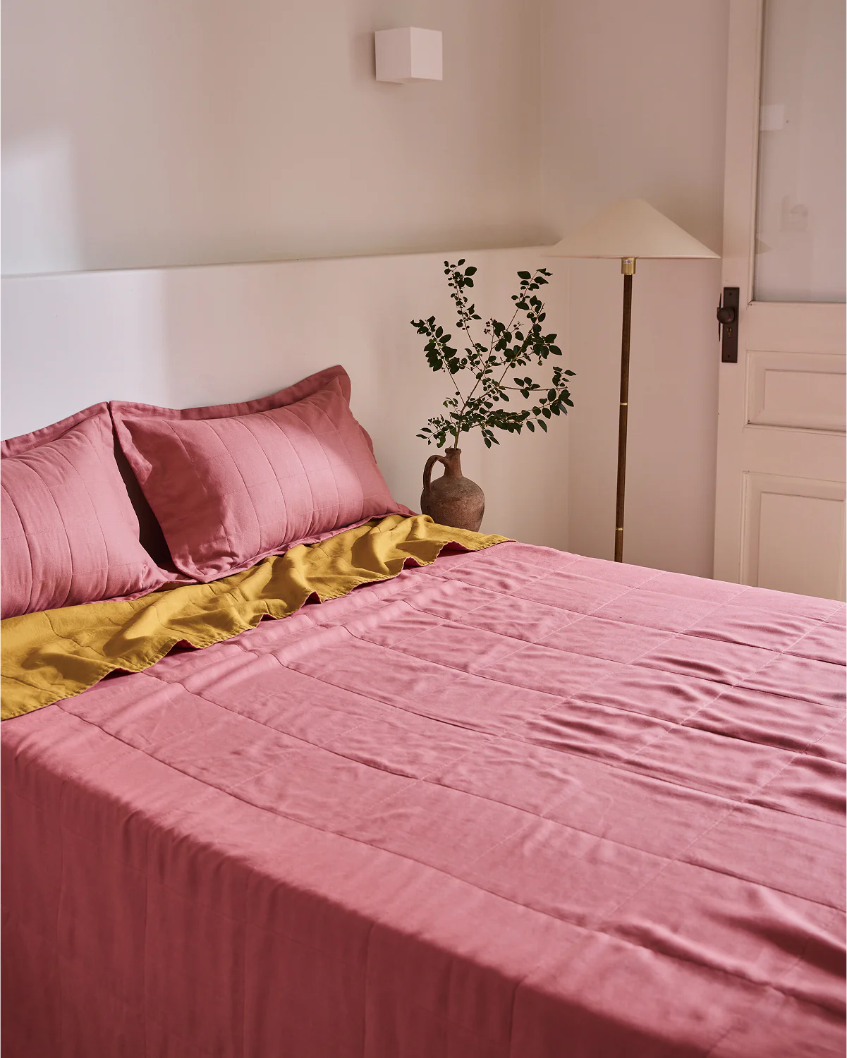 Pink Clay Quilted Pillowcases (Set of Two) - Image 3