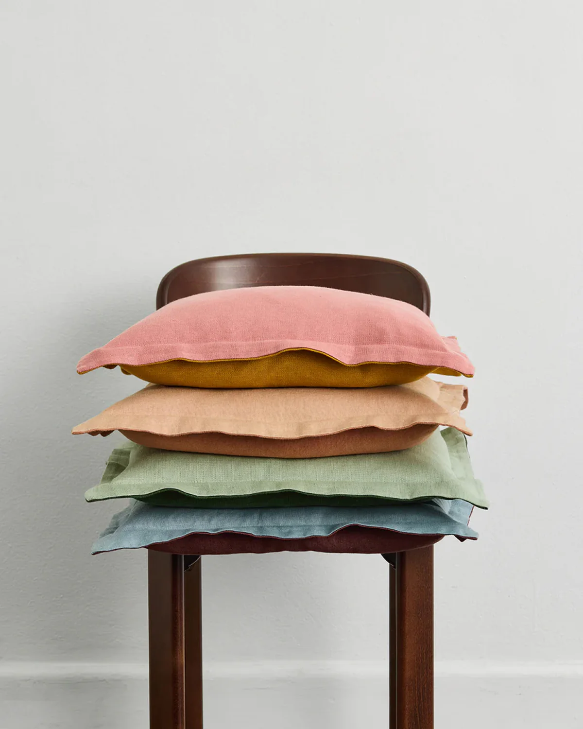 Pink Clay & Turmeric 100% French Flax Linen Cushion Cover - Image 4